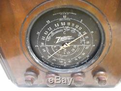 L2323- Vintage 1936-1937 Zenith 5-S-126 Tube Radio No Reserve
