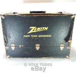 Large, Black & Yellow, Sylvania, Vintage Radio TV Vacuum Tube Valve Caddy Case