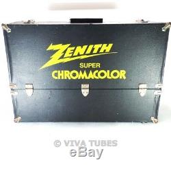 Large, Black, Zenith, Vintage Radio TV Vacuum Tube Valve Caddy Carrying Case