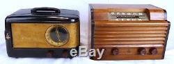 Lot of 2 Vintage Emerson Tube AM Radios in Good Working Order (543 & 550)
