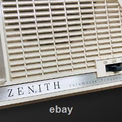 MCM Vintage Zenith Tube Radio L727 Good Working Condition Clock Am Fm Alarm