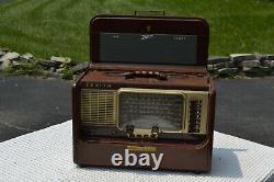 Mid Century 1957 Zenith A600L Portable Multiband Tube Radio