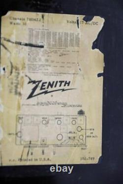 NEAT! RETRO VTG-MID 1950's Zenith H723 Bakelite Tube AMFM Radio Non Working