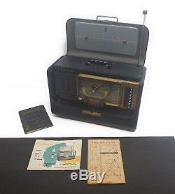 NICE ZENITH TRANS-OCEANIC H500 Vintage Tube RADIO Manual Papers Included -READ