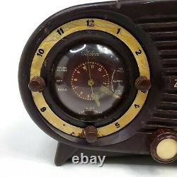 Needs Repair Vintage Zenith Deluxe Tube Radio Alarm Clock MCMBakelite