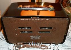 Nice Vintage 1940's Zenith 6g05 Tube Bakelite Am Radio Serviced Works Great