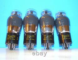 No 6V6G Zenith vintage radio audio vacuum 4 tubes valves tested ST shape 6V6GA