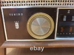 ORIGINAL Zenith S-58040 T2542 Tube Radio in Wooden Cabinet TESTED WORKING