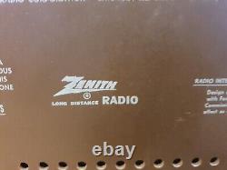 ORIGINAL Zenith S-58040 T2542 Tube Radio in Wooden Cabinet TESTED WORKING