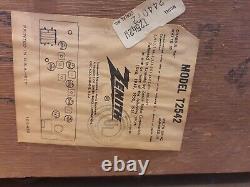 ORIGINAL Zenith S-58040 T2542 Tube Radio in Wooden Cabinet TESTED WORKING