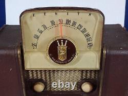 Original PORTABLE RADIO ZENITH Tip-Top Holiday 1940's Model G503 Bakelite Handle