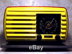 Professionally Restored Antique Vintage Tube Awning Radio Real Art Deco Zenith