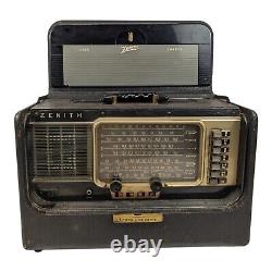 RARE Vintage Zenith Trans-Oceanic Wave Magnet Radio Short Antique Suitcase