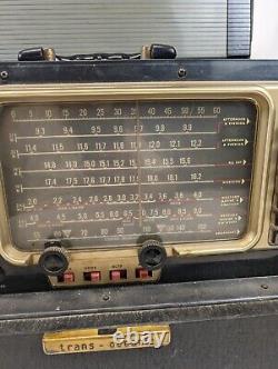 RARE Vintage Zenith Trans-Oceanic Wave Magnet Radio Short Antique Suitcase