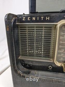 RARE Vintage Zenith Trans-Oceanic Wave Magnet Radio Short Antique Suitcase