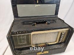 RARE Vintage Zenith Trans-Oceanic Wave Magnet Radio Short Antique Suitcase