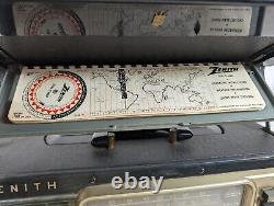 RARE Vintage Zenith Trans-Oceanic Wave Magnet Radio Short Antique Suitcase