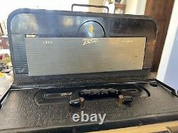 RARE Vintage Zenith Trans-Oceanic Wave Magnet Radio with log book entries Works