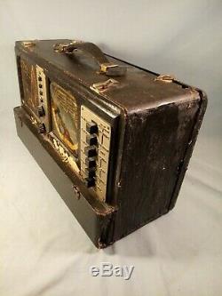 RARE ZENITH 6B04 TRANSOCEANIC SAILBOAT Shortwave TUBE RADIO AS IS FOR PARTS