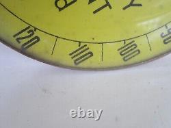 RARE Zenith Radio Round Tube / Replacement Parts Advertising Yellow Thermometer