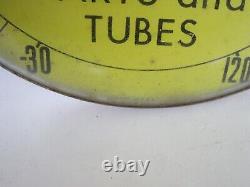 RARE Zenith Radio Round Tube / Replacement Parts Advertising Yellow Thermometer