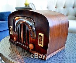 RESTORED Antique Vintage ZENITH 6D2615 DECO 1930's Old Tube Radio Works Perfect