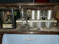 Rare 1929 Zenith Model 41 Tube Radio! Dixie wood Products Cabinet HEAVY