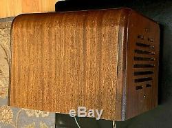 Rare 1937 Vintage Wood Zenith Tube Radio Model 5f233 Wired