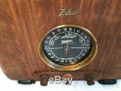 Rare 1937 Vintage Zenith Long Range 5s228 Radio