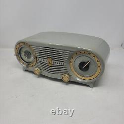 Rare 1950's ZENITH Owl Eyes Model J616 Gray Tube Radio