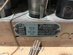 Rare Antique Zenith 808 Tombstone tube table radio