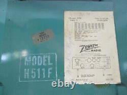 Rare Green Vtg. 1950s Zenith H511F Racetrack Tube Radio Works