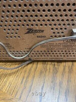 Rare Vintage 1959 Zenith Wooden AM/FM Tube Radio 2-2479 X323 Tested & Working