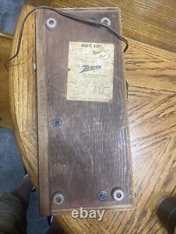 Rare Vintage 1959 Zenith Wooden AM/FM Tube Radio 2-2479 X323 Tested & Working