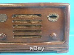 Rare Vintage Art Deco Zenith Model 706 Wooden Knobs Table Tube Radio Receiver