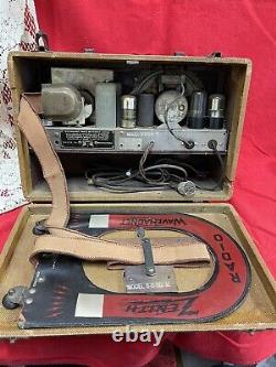 Rare Vintage Zenith Model 6-G-501M Universal Portable Radio Wave Magnet Works