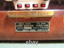 Rare Zenith Trans-Oceanic R-520/URR Military Portable Tube Radio Shortwave