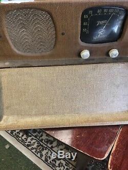 Rare Zenith Vintage Tube Radio -Working W Antenna Model 6-G-501 M Rare