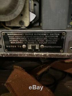 Tube Radio Zenith Wavemagnet 6-g-601 M Triple Hi Ficiency Clipper Parts Only