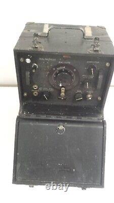 US WW2 1943 ZENITH TUBE FREQUENCY METER SCR-211-AC SCR-211-F BC-221-F withHeadset
