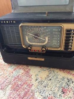 Update Vintage ZENITH Trans Oceanic Wave Magnet H500 Tube Radio WORKS