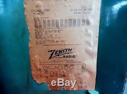 VINTAGE 1951 OLD ZENITH H511F RACETRACK MID CENTURY ANTIQUE TUBE RADIO