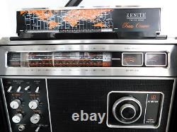 VINTAGE OLD 80s NEAR MINT ZENITH 7000 ANTIQUE TRANSOCEANIC RADIO & WORKING GREAT