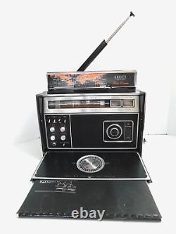 VINTAGE OLD 80s NEAR MINT ZENITH 7000 ANTIQUE TRANSOCEANIC RADIO & WORKING GREAT