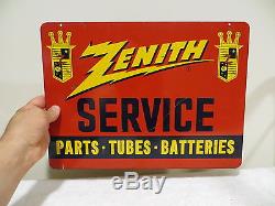 VINTAGE OLD ZENITH RADIO ANTIQUE ADVERTISING SIGN & MAGNIFICENT GRAPHICS