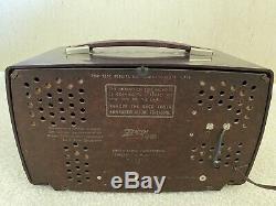 VINTAGE ZENITH AM-FM WORKING RADIO MODEL Y724 circa 1956 Made in USA