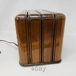 VINTAGE Zenith 1941 Toaster Tube Radio 6D525 Art Deco 40s Wood WORKS! EXCELLENT