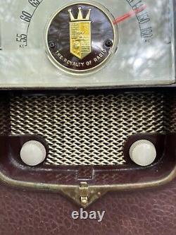 VTG Mid Century Modern ZENITH GLASS TUBE RADIO FLIP UP FRONT model G503 Works