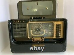 VTG Zenith Trans-Oceanic Multi-Band Tube Radio H500 WithManuals -WORKING