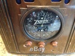 Vintage 1936 Zenith 9 S 30 Tombstone Radio WORKS! Serial # N 4805